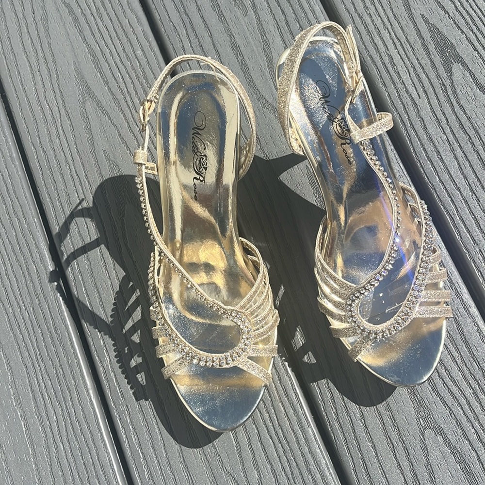 Gold Sling Back Heels